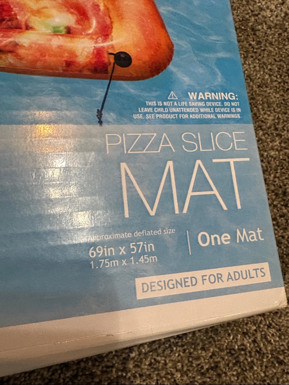 Intex Pizza Slice Mat Inflatable Pool Float - Orange Red - Picture 2 of 3